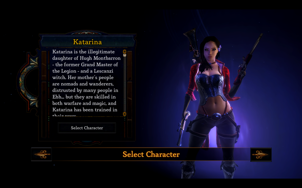 Dungeon Siege III (Windows) screenshot: Select Character