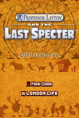 Professor Layton and the Last Specter (Nintendo DS) screenshot: Title screen