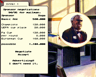 On the Ball (Amiga) screenshot: The first contract