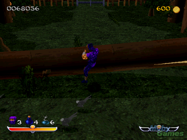 Ninja: Shadow of Darkness (PlayStation) screenshot: Tree fall