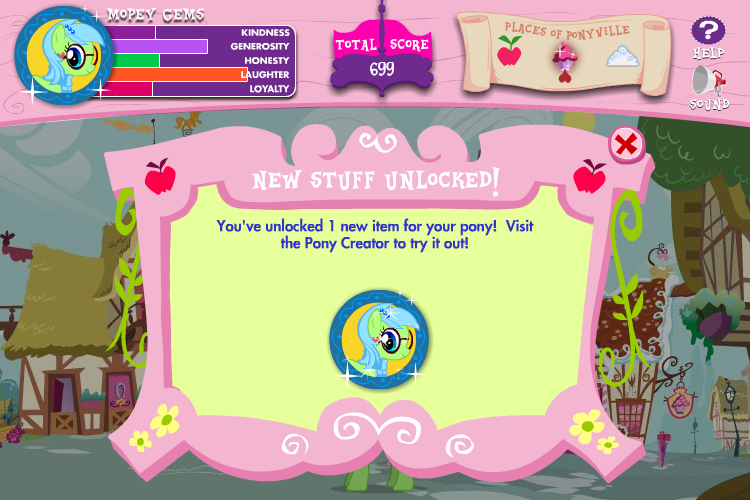My Little Pony: Friendship is Magic - Adventures in Ponyville (Browser) screenshot: For the people who love unlocking new content...