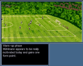 On the Ball: World Cup Edition (Amiga) screenshot: On-going training