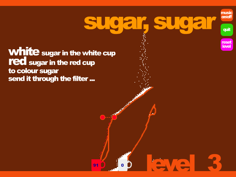 Sugar, Sugar (Browser) screenshot: Colored sugar? Looks poisonous!