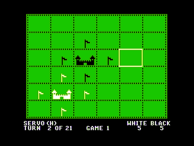 Fortress (Apple II) screenshot: Starting the game