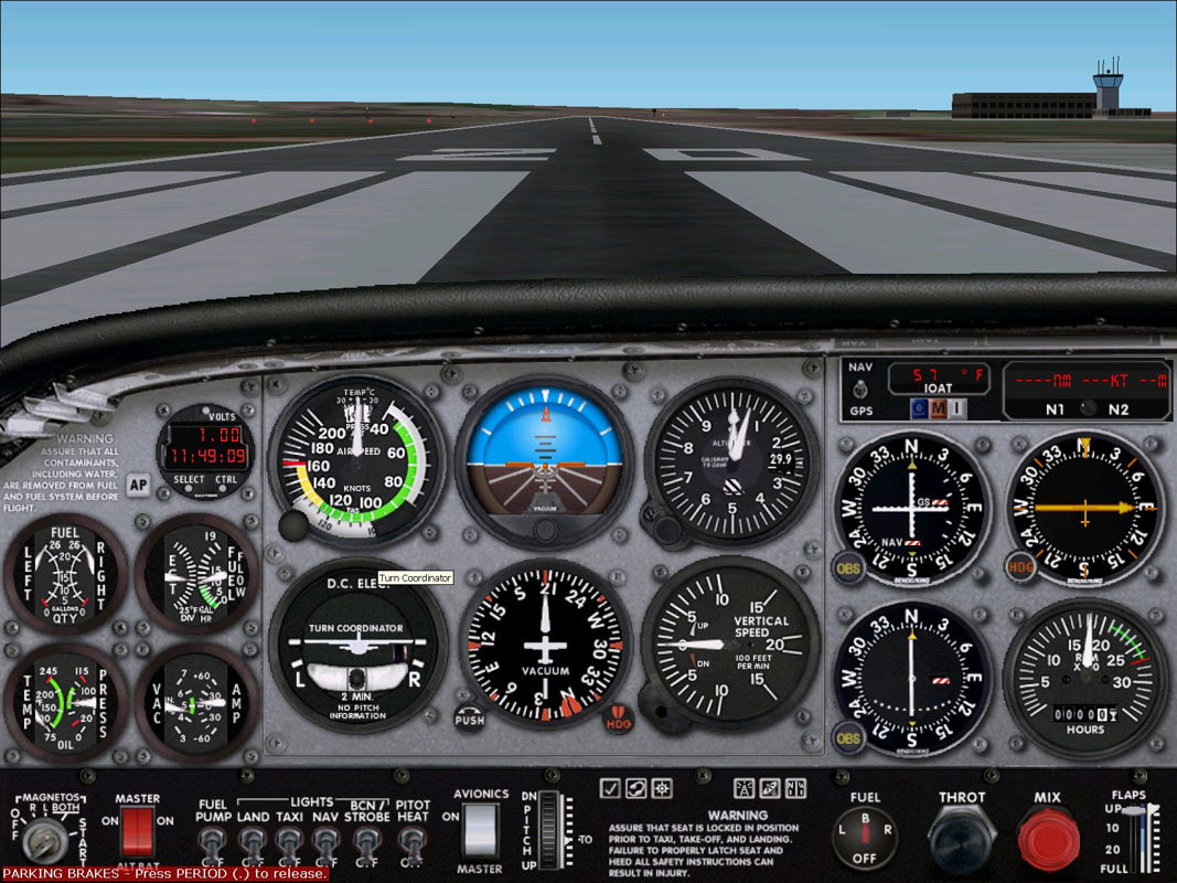 VFR Photographic Scenery: Central & Southern England (Windows) screenshot: Southampton International Airport. On the ground with the additional scenery enabled