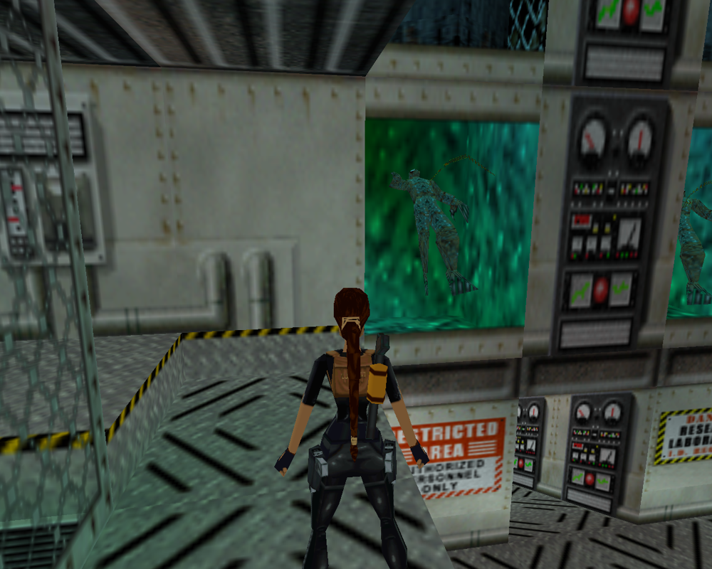 Tomb Raider: The Lost Artifact (Windows) screenshot: What's cooking in here?