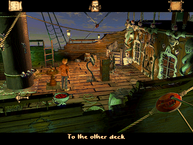 VooDoo Kid (Windows) screenshot: Up on deck