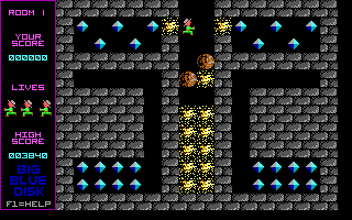 Chagunitzu (DOS) screenshot: Level 1 (EGA)