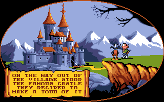 Gobliins 2: The Prince Buffoon (Amiga) screenshot: ... we are slowly closer to the castle...