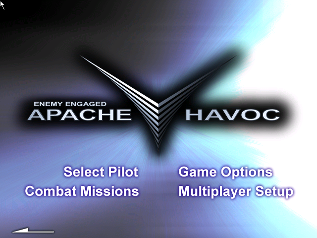 Enemy Engaged: Apache/Havoc (Windows) screenshot: The game's main menu screen