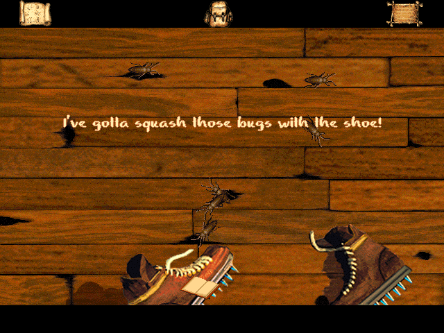 VooDoo Kid (Windows) screenshot: This is the standard Whac-A-Mole type of puzzle/game