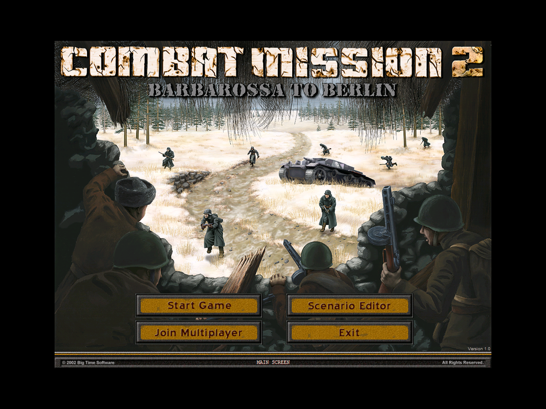 Combat Mission II: Barbarossa to Berlin (Windows) screenshot: With this game there's no fancy introduction to this game. After a couple of developer / publisher logos it's straight into the main menu