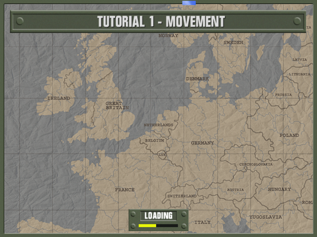 World War II: Frontline Command (Windows) screenshot: All missions, even the tutorials, take a short while to load