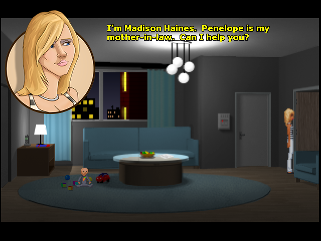 The Blackwell Deception (Windows) screenshot: Madison Haines is an entirely new character.