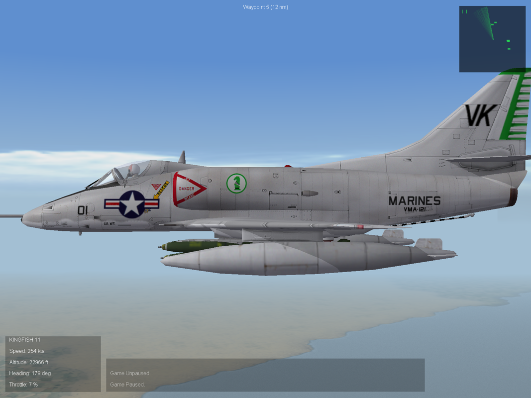 Strike Fighters: Project 1 (Windows) screenshot: .. the campaign can be flown as the US Marines