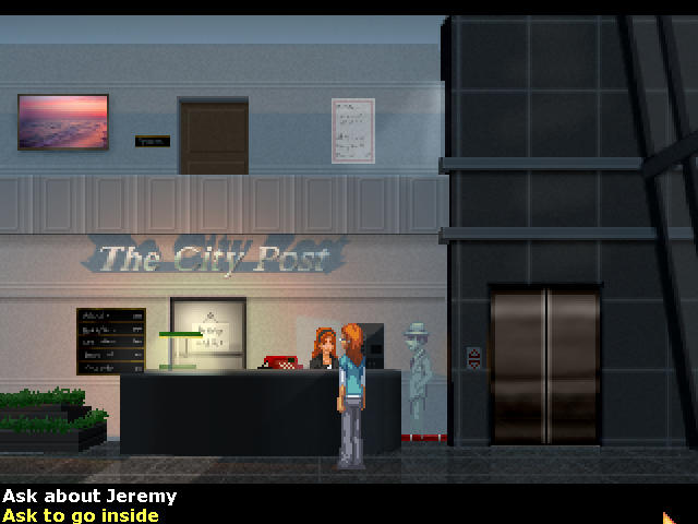 The Blackwell Deception (Windows) screenshot: The reception of The City Post