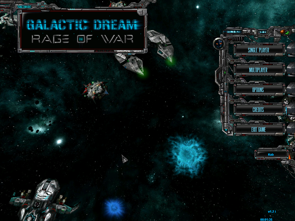 Galactic Dream: Rage of War (Windows) screenshot: Main menu