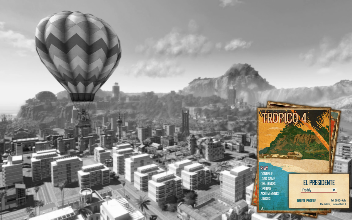 Tropico 4 (Windows) screenshot: Main menu