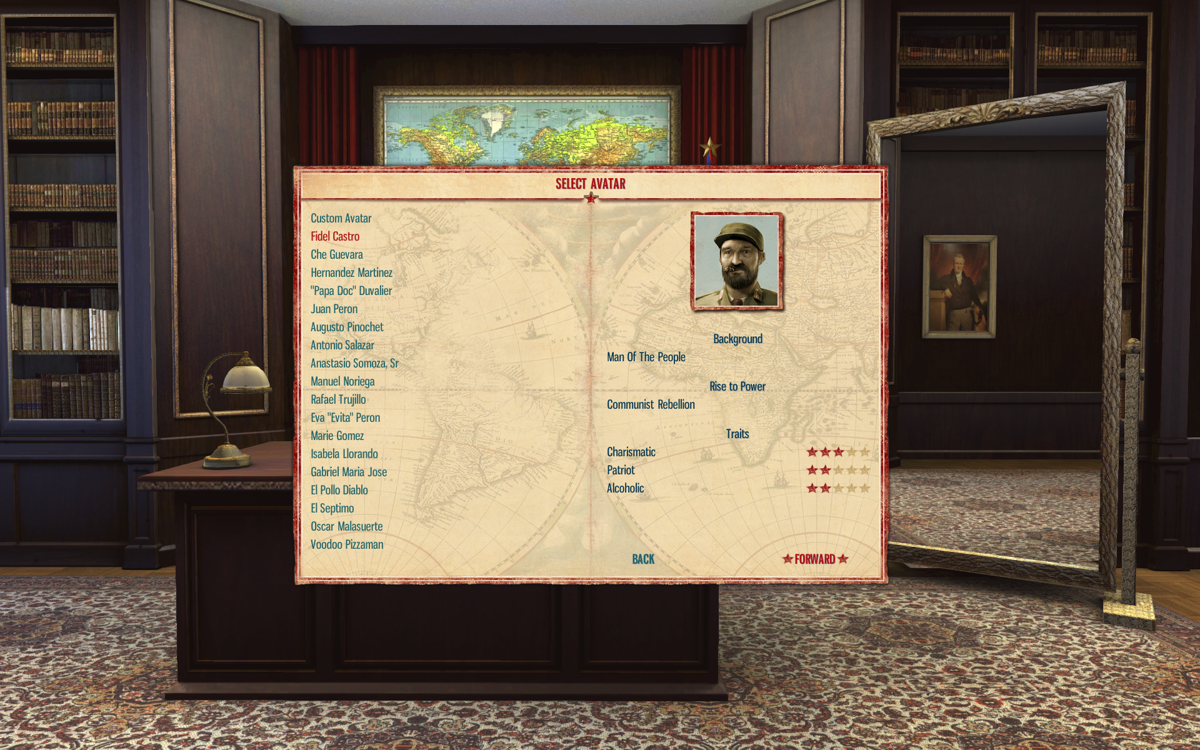Tropico 4 (Windows) screenshot: Select an avatar