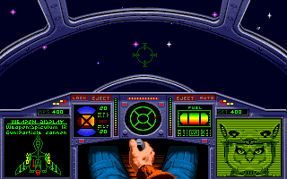 Wing Commander Academy (DOS) screenshot: The Kilrathi taunt you