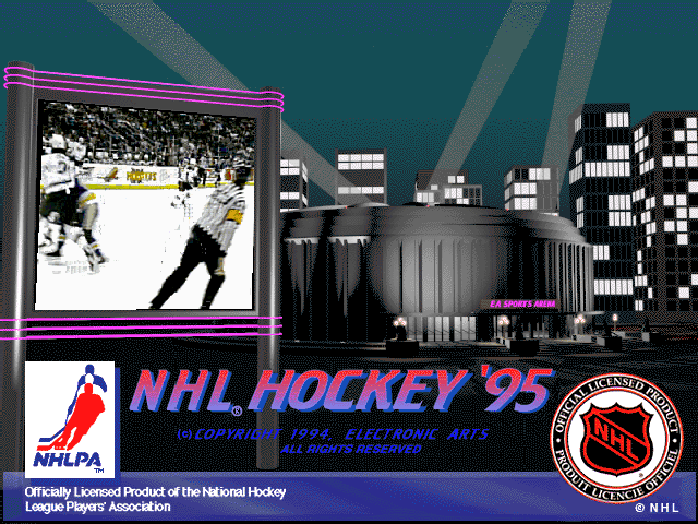 NHL 95 (DOS) screenshot: Main Screen