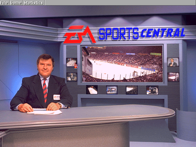 NHL 95 (DOS) screenshot: Sports Central
