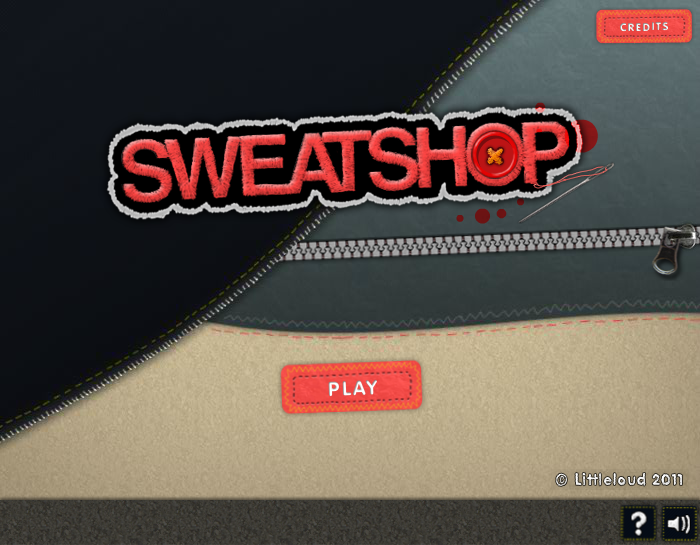 Sweatshop (Browser) screenshot: Title screen