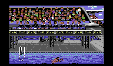 Summer Challenge (Commodore 64) screenshot: Not great scoring really