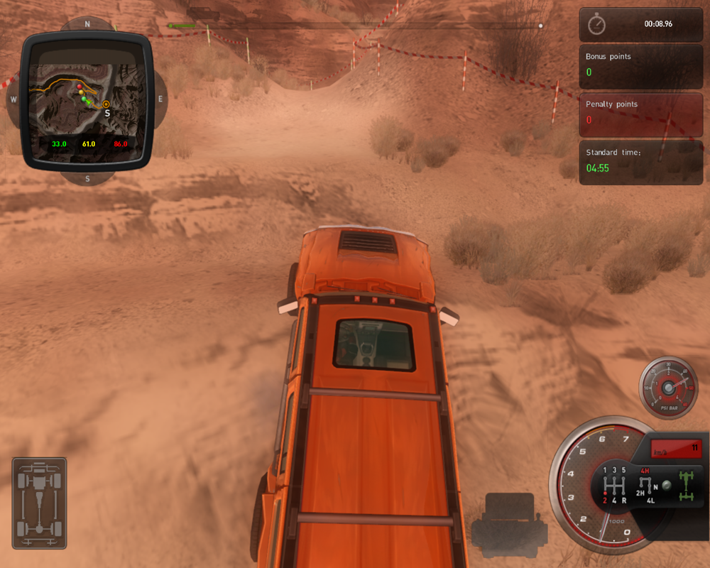 4x4 Hummer (Windows) screenshot: Climbing a mountain