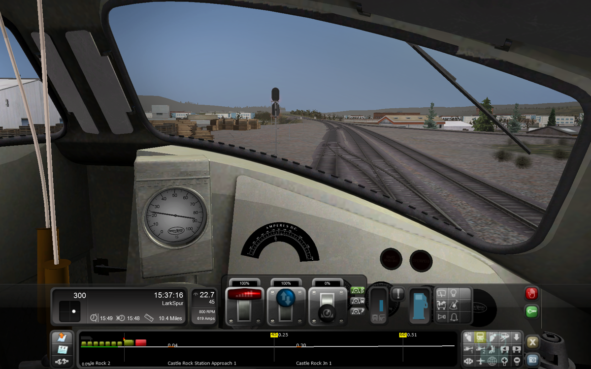 RailWorks 2: Train Simulator (Windows) screenshot: Inside the EMD SD40-2