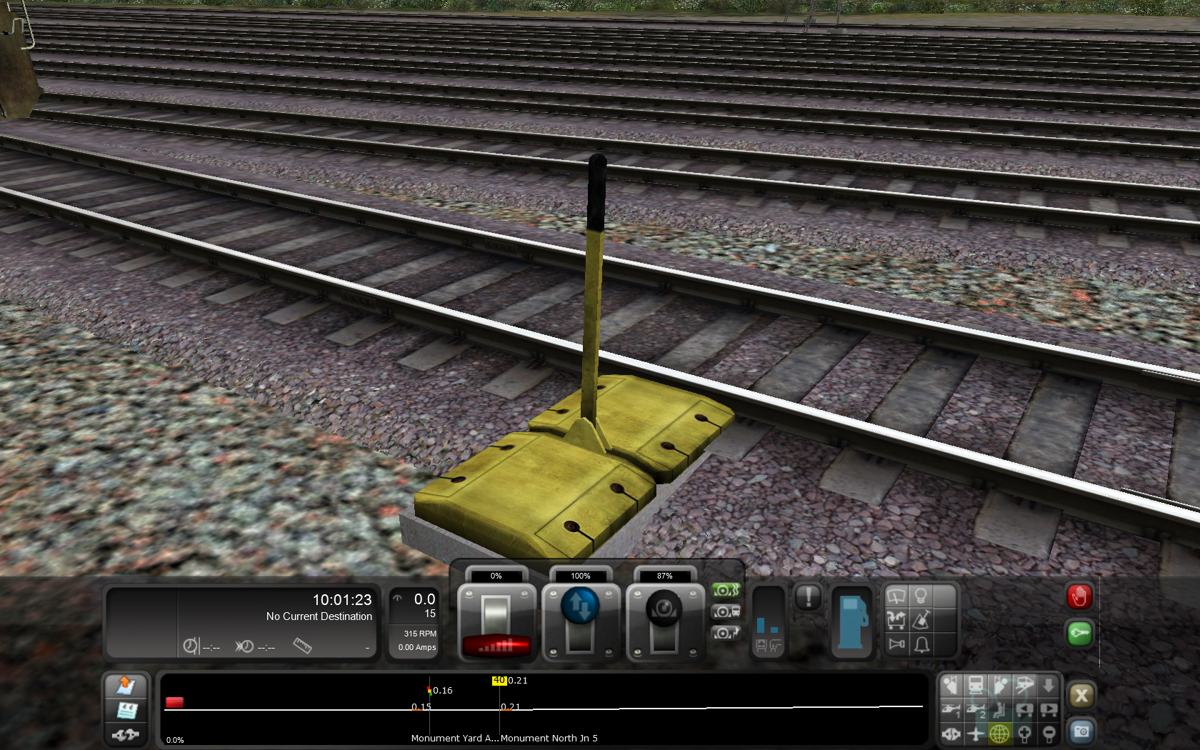 RailWorks 2: Train Simulator (Windows) screenshot: The lever for changing track