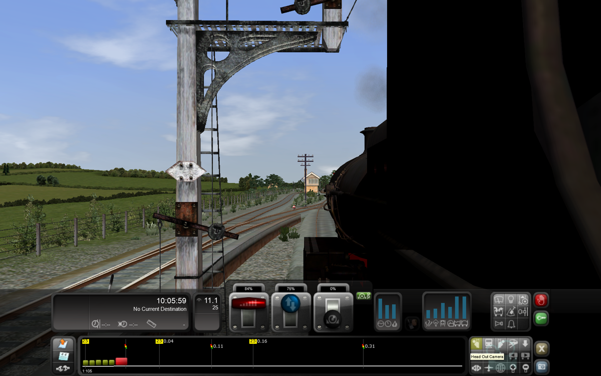 RailWorks 2: Train Simulator (Windows) screenshot: Head out of cab view