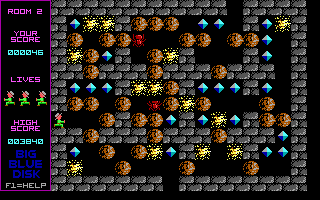 Chagunitzu (DOS) screenshot: Level 2 (EGA)