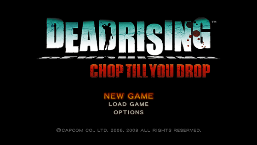 Dead Rising: Chop Till You Drop (Wii) screenshot: Main Menu