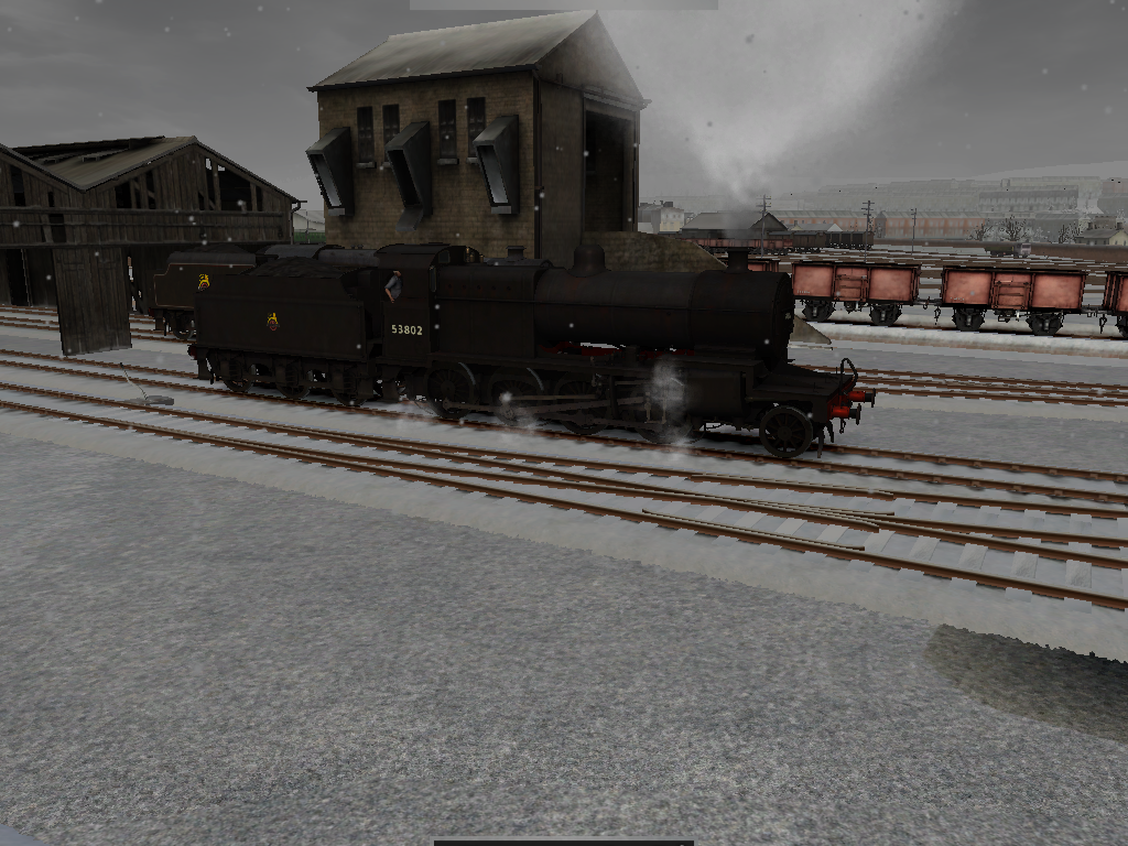 RailWorks (Windows) screenshot: An old steam locomotive