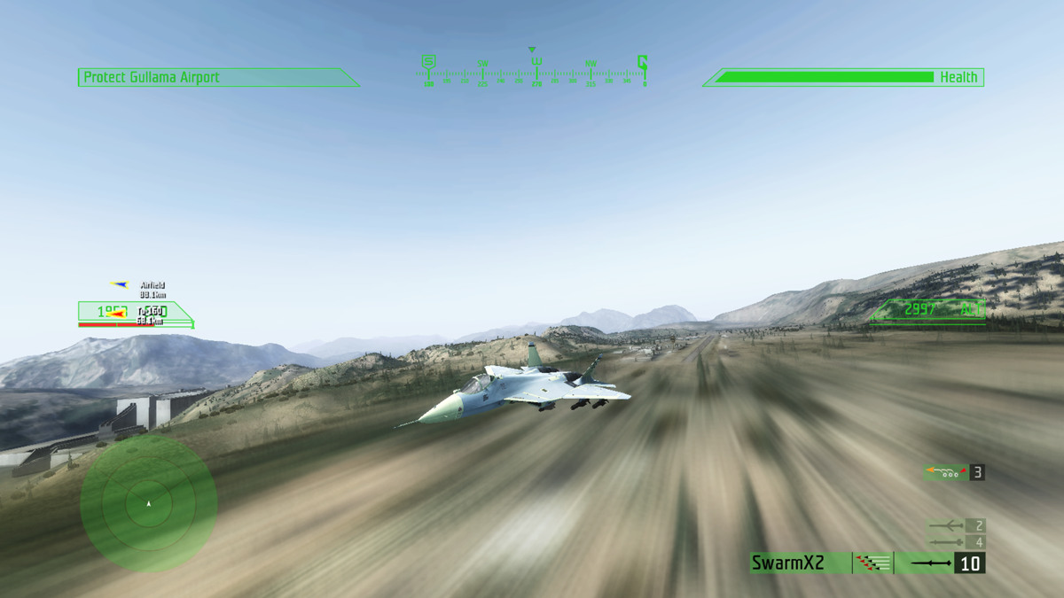JASF: Jane's Advanced Strike Fighters (Xbox 360) screenshot: PAK-FA engages afterburners after take-off