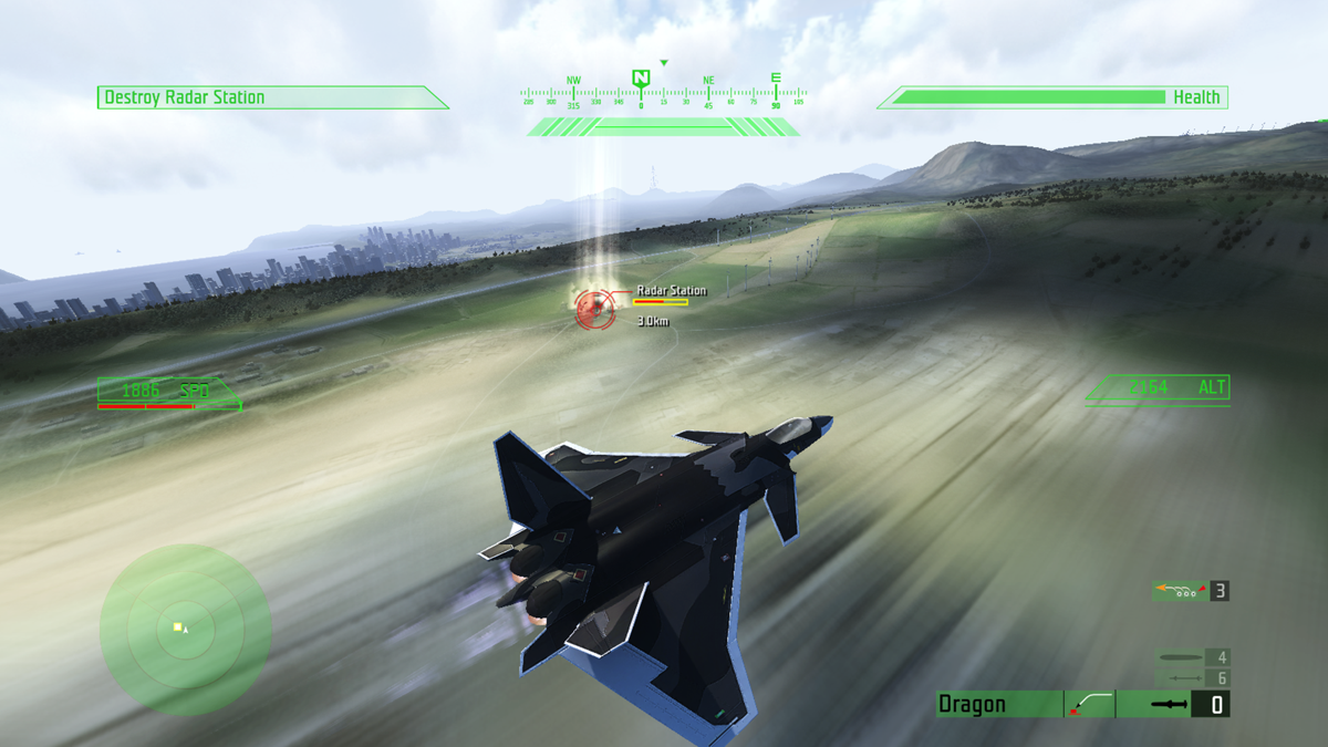 JASF: Jane's Advanced Strike Fighters (Xbox 360) screenshot: SR-77 Blackguard makes haste