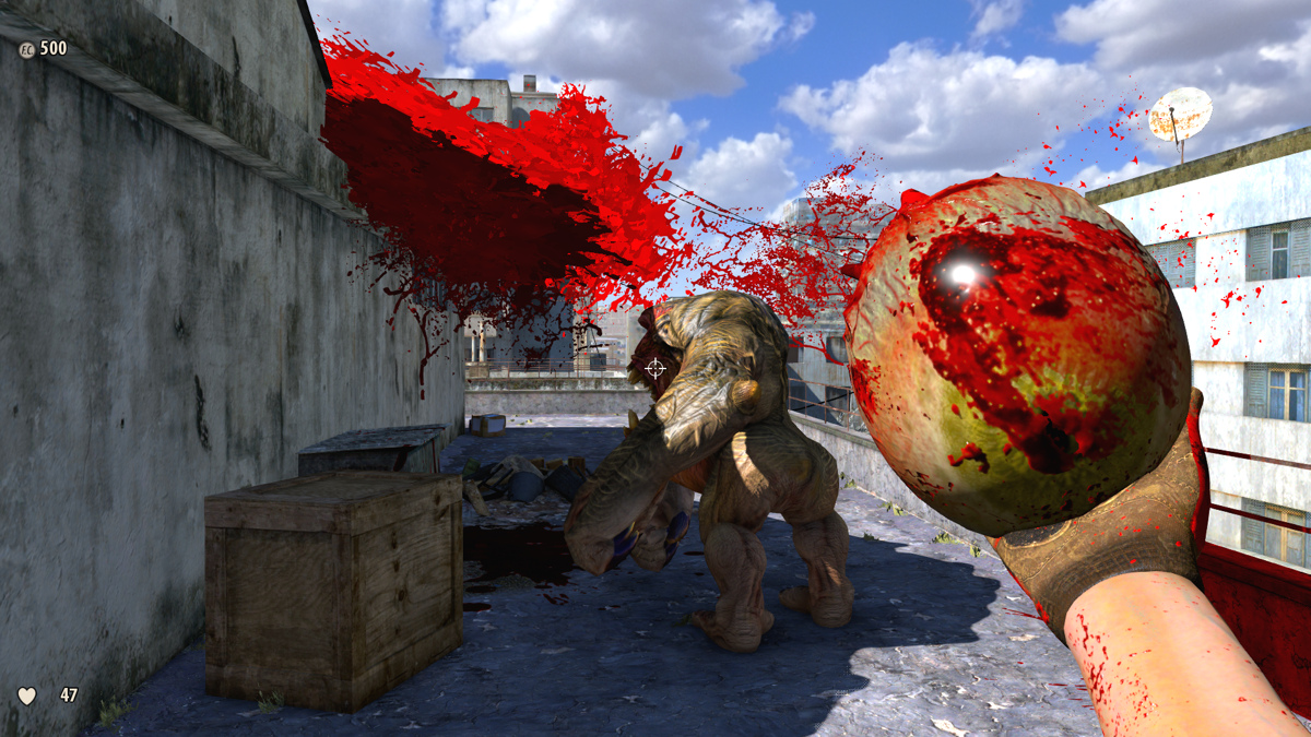 Serious Sam 3: BFE (Windows) screenshot: ...And the first kill!