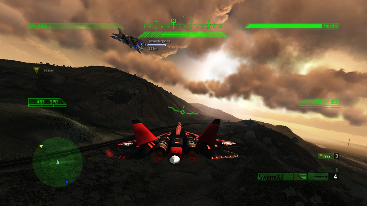 JASF: Jane's Advanced Strike Fighters (Xbox 360) screenshot: PAK-FAs in co-op play