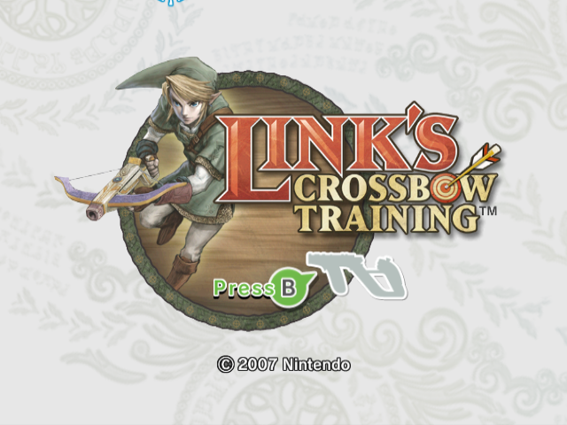 Link's Crossbow Training (Wii) screenshot: Title Screen