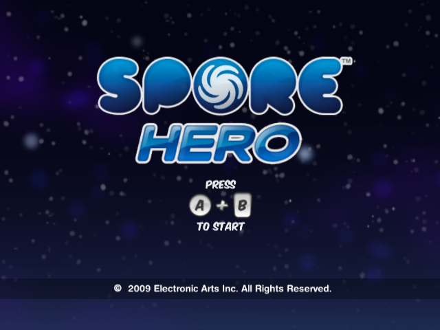 Spore Hero (Wii) screenshot: Title Screen