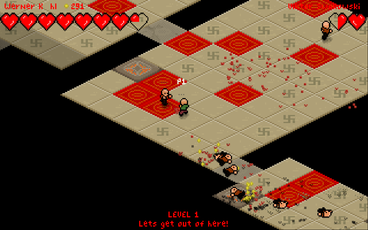 The Humble Bundle Mojam (Windows) screenshot: Fists of Resistance: Many opponents are killed after the bomb's explosion.