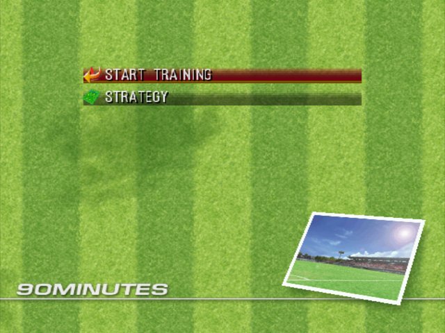 90 Minutes: Sega Championship Football (Dreamcast) screenshot: Training Mode