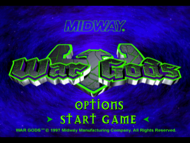 War Gods (PlayStation) screenshot: Title screen
