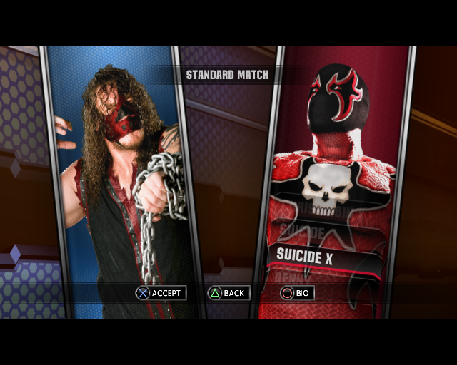 TNA iMPACT! (PlayStation 2) screenshot: Wrestler selection.