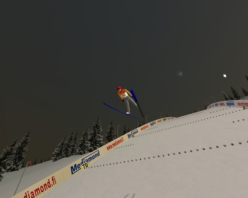 Deluxe Ski Jump 4 (Windows) screenshot: Flying in Zakopane