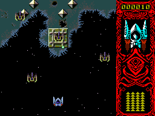 Warhawk (ZX Spectrum Next) screenshot: Starting level 2.