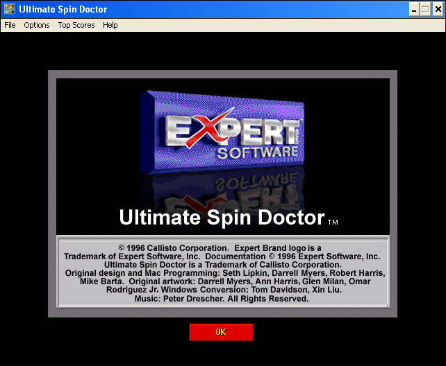 ClockWerx (Windows) screenshot: [Ultimate Spin Doctor] Credits