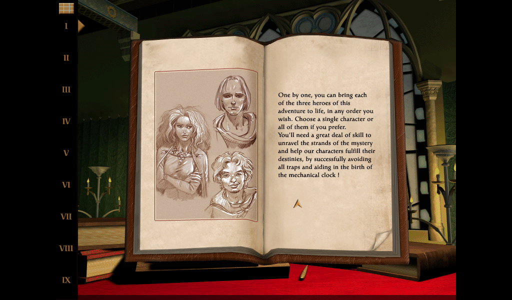 Paris 1313: The Mystery of Notre-Dame Cathedral (Windows) screenshot: The game features three protagonists