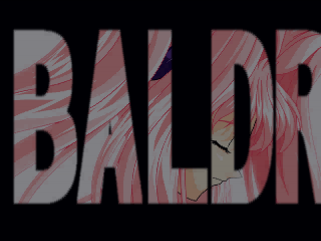 Baldrhead: Busō Kinyū Gaiden (Windows) screenshot: The animated intro begins with the title